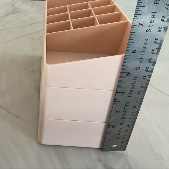 Home Essentials 3 tier stackable Make up organizer Peach - Picture 10 of 11